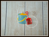 Beach Pail with Shovel Rhinestone Slider