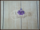 Purple Princess Carriage Rhinestone Slider