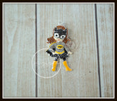 Bat Girl Rhinestone Pendant