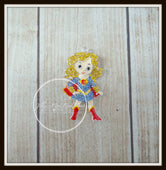 Super Girl Rhinestone Pendant