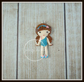 Swim Girl Rhinestone Pendant