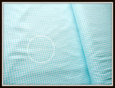 Aqua and White Tiny Houndstooth Fabric