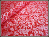 Red Metallic Damask