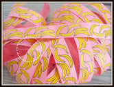 Glitter Bananas on Pink