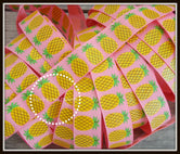 Glitter Pineapples on Pink