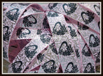 Silver Hearts on Pink