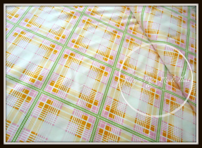 Summer Plaid Tangerine Fabric