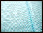 Aqua and White Tiny Houndstooth Fabric