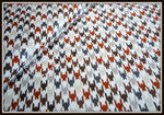 Brown, Gray, on White Medium Multi-Houndstooth