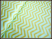 Sleek Pearlized Gold Chevron on Mist