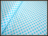 Turquoise Blue on White Ta Dot
