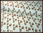 Brown Giraffes on Cream Giraffe Crossing